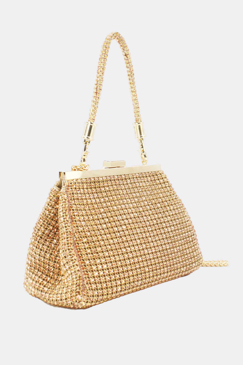 Handtasche - Pochette Soiree et Mariage Strass Champagne – Bild 2