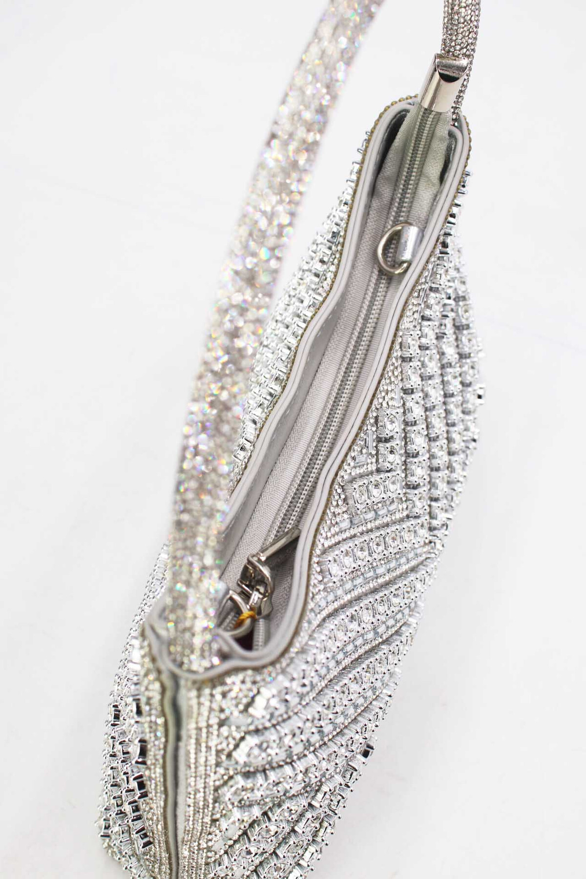 Handtasche - Sac de soirée avec strass argentés – Bild 3